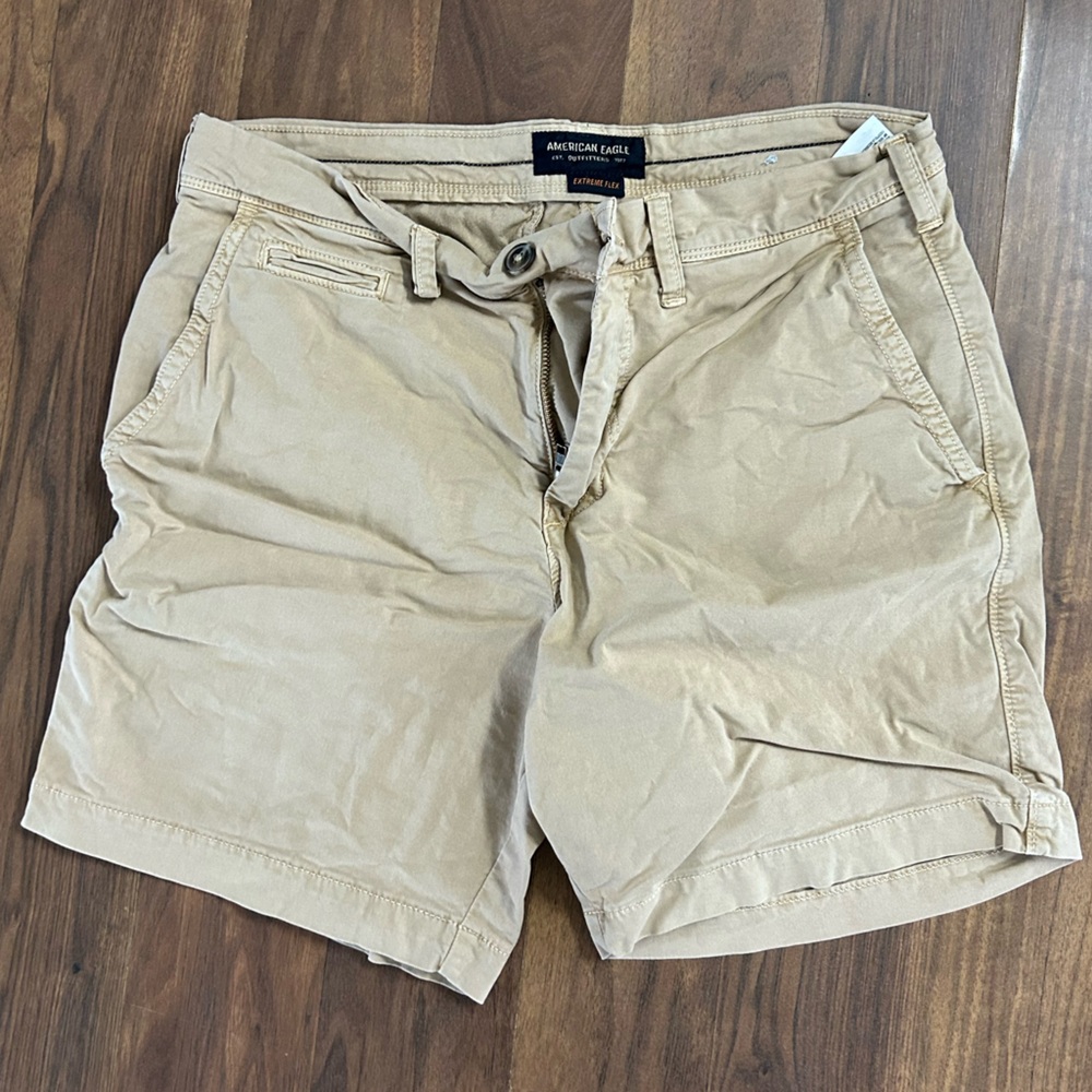 American Eagle Outfitters Tan Flat Front Shorts